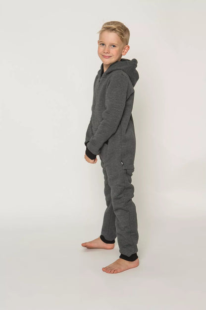 Sofa Killer grafito spalvos vaikiškas kombinezonas su užtrauktuku nugaroje