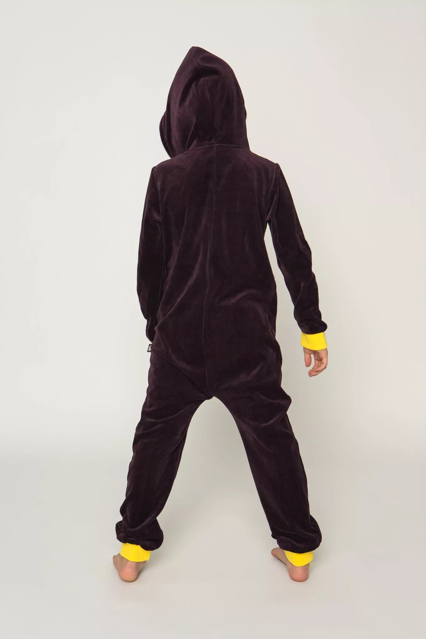 Sofa Killer baklažano spalvos vaikiškas veliūrinis kombinezonas