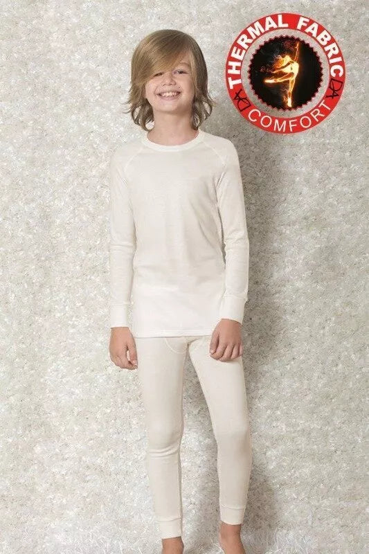 Doreanse vaikiškos baltos termo kelnės